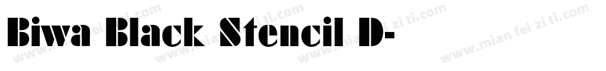 Biwa Black Stencil D字体转换
